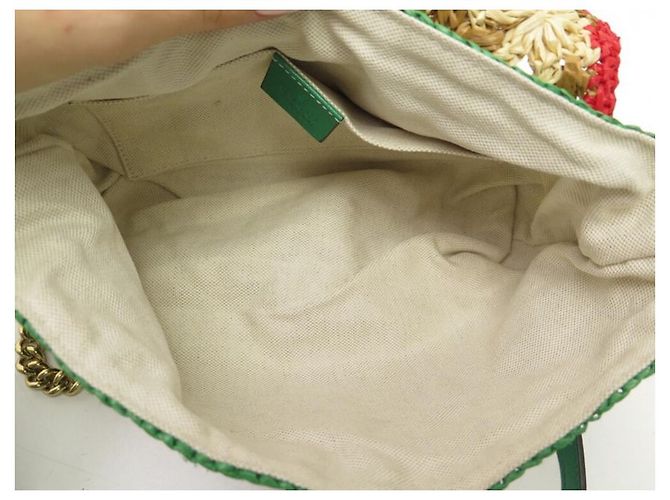 BORSA A MANO GUCCI GG MARMONT IN RAFIA FLOREALE 574433 TRACOLLA PER BORSA A MANO - vista 6