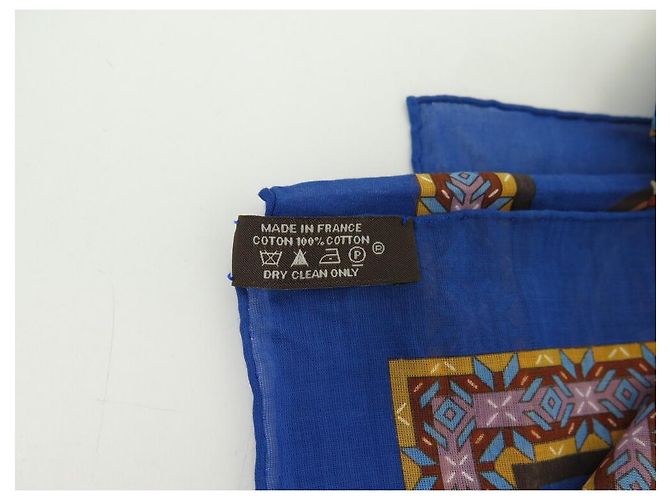 Hermès NUOVA SCIARPA HERMES BELLES DEL MESSICO VIRGINIA JAMIN CARRE 65 Sciarpa di cotone Blu - vista 9