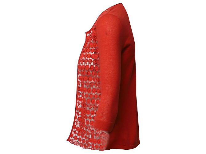 Cárdigan de ganchillo Maje de algodón rojo Roja - vista 2