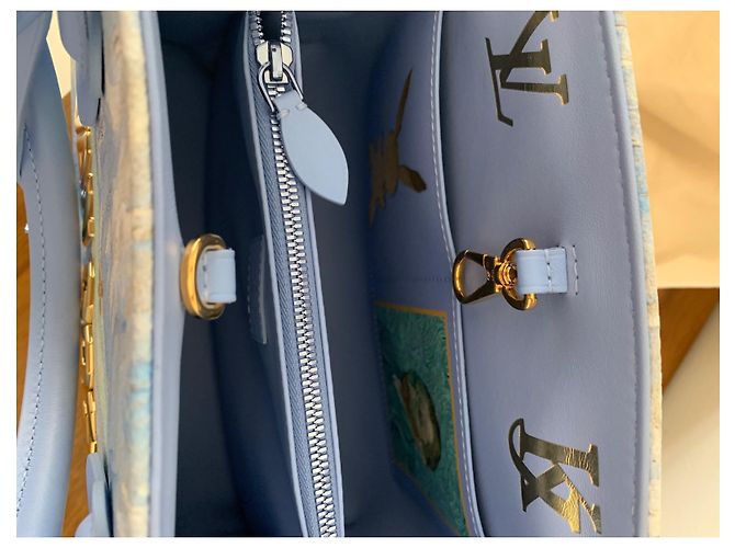 Louis Vuitton x Jeff Koons Montaigne MM Couro Lavanda - vista 2