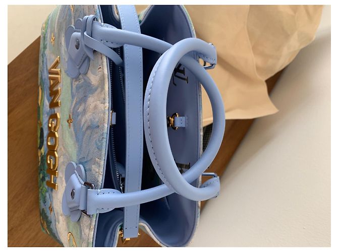 Louis Vuitton x Jeff Koons Montaigne MM Couro Lavanda - vista 4