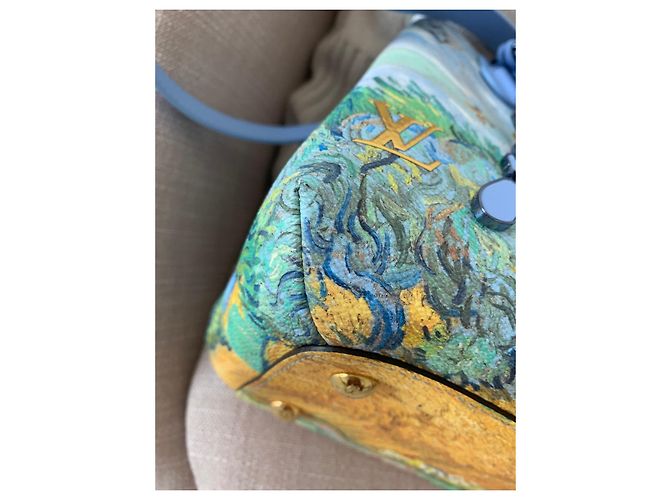 Louis Vuitton x Jeff Koons Montaigne MM Couro Lavanda - vista 7