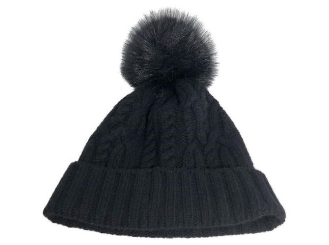 ***MONCLER (MONCLER)  berretto con pompon Nero - vista 2