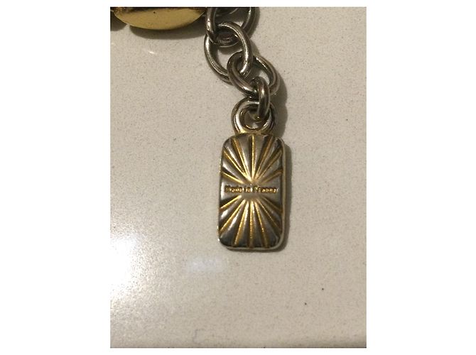Collana girocollo Yves Saint Laurent con motivo floreale oro - vista 4