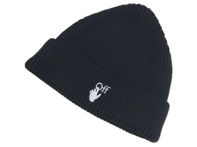 ***OFFWHITE (off white)  knit hat Black - view 2