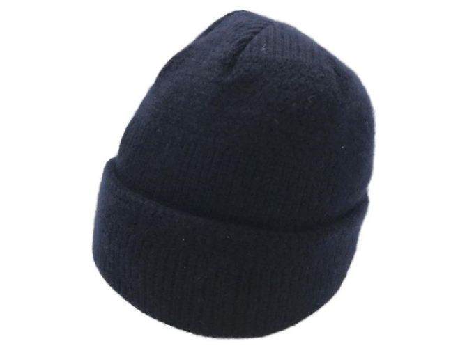 Autre Marque ***Neun Schneider (Neun Taylor)  Kaschmir-Strickmütze Marineblau - Ansicht 2