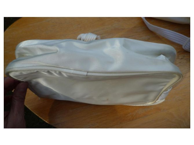 Courreges Borsa Courrèges piccola in raso panna Bianco - vista 3