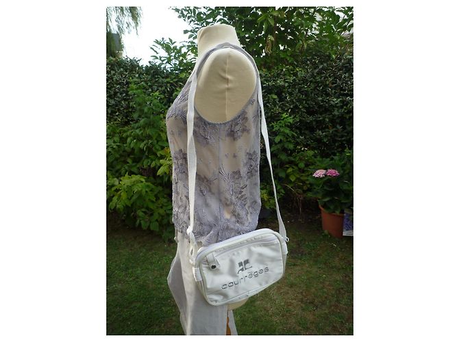 Courreges Borsa Courrèges piccola in raso panna Bianco - vista 5