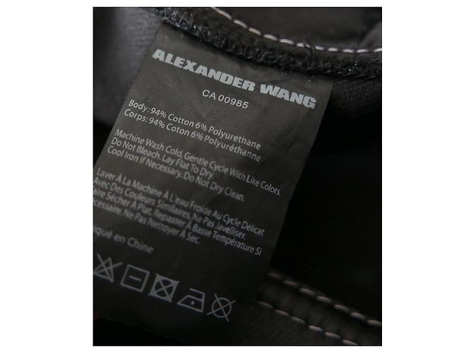 Alexander Wang calça de algodão com revestimento frontal - vista 6