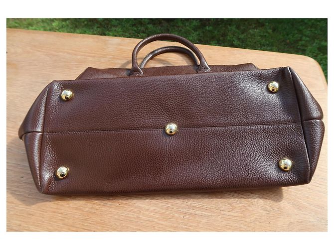 Borsa a mano Emanuel Ungaro in pelle martellata marrone - vista 10