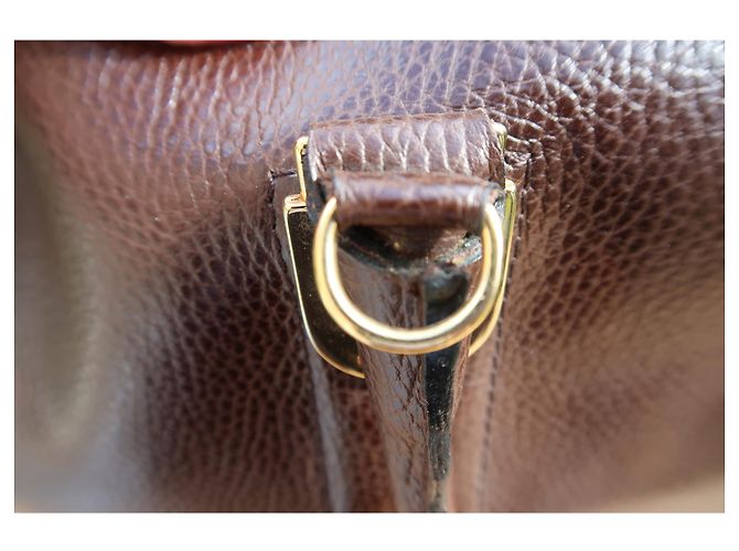 Borsa a mano Emanuel Ungaro in pelle martellata marrone - vista 11