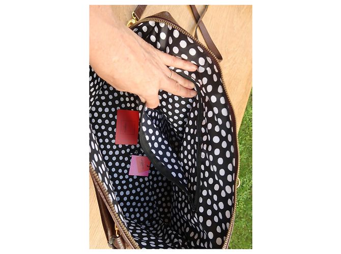 Borsa a mano Emanuel Ungaro in pelle martellata marrone - vista 14