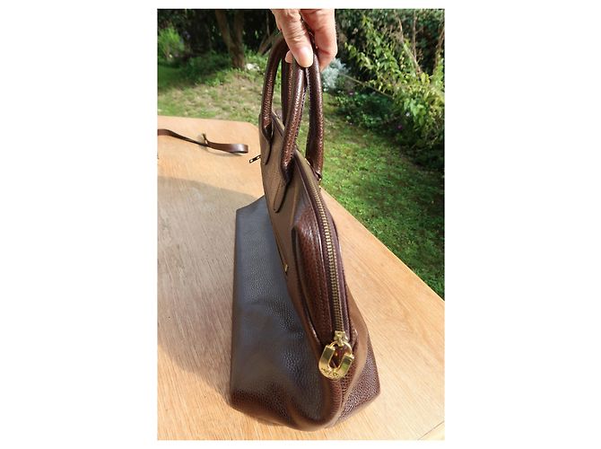 Borsa a mano Emanuel Ungaro in pelle martellata marrone - vista 8