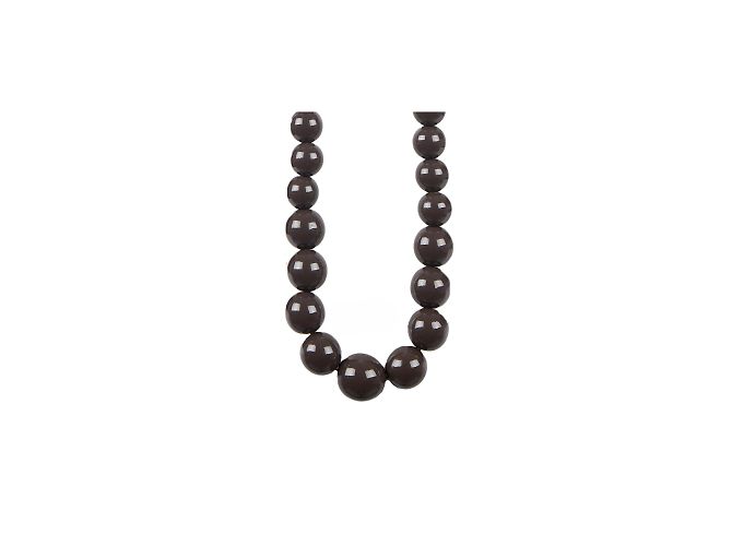 Autre Marque Collana di perle di legno di Nathalie Costes Marrone - vista 2