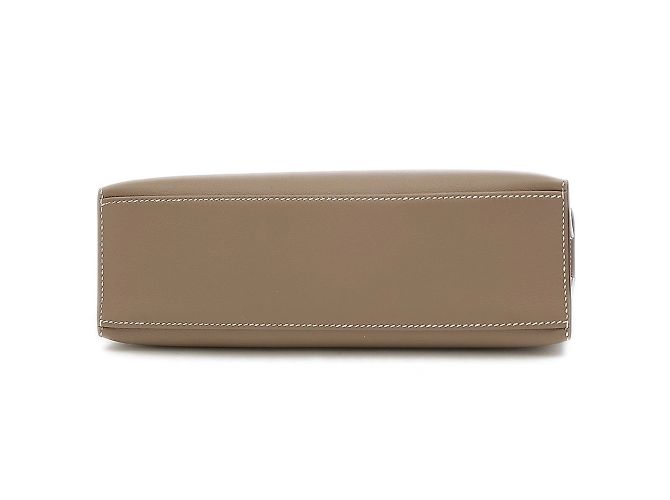 Hermès Kelly Clutch Grigio - vista 4