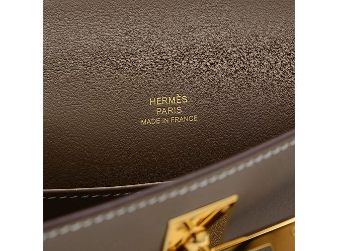 Hermès Kelly Clutch Grigio - vista 5