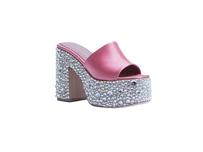 Autre Marque Haus of Honey Croco Crystal Mule Rosa - vista 4