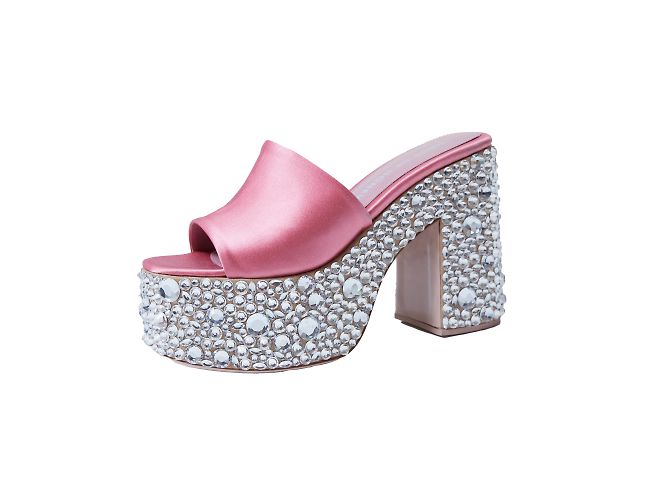 Autre Marque Haus of Honey Croco Crystal Mule Rosa - vista 5