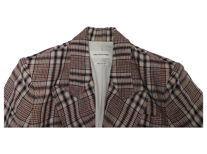 Isabel Marant Etoile gefütterter Brustblazer aus mehrfarbigem Leinen - Ansicht 6