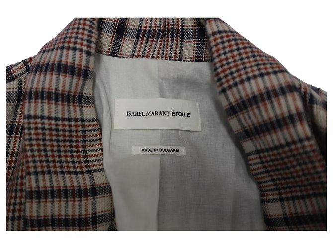 Isabel Marant Etoile gefütterter Brustblazer aus mehrfarbigem Leinen - Ansicht 7
