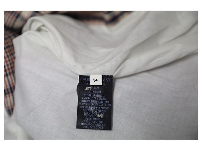Isabel Marant Etoile gefütterter Brustblazer aus mehrfarbigem Leinen - Ansicht 8