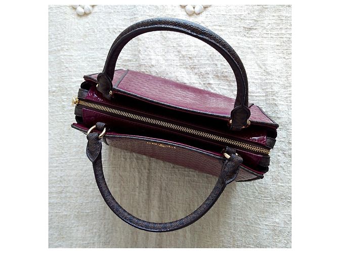 Borsa Michael Kors Cleo Bordeaux in vernice Bordò - vista 8