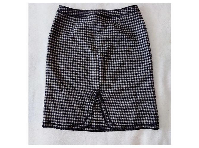 Saia envelope de lã Dolce & Gabbana preto e branco - vista 3