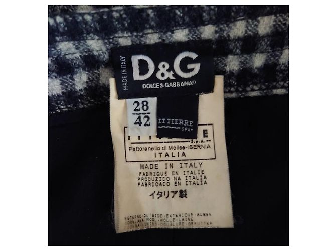 Saia envelope de lã Dolce & Gabbana preto e branco - vista 8