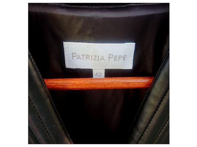 Jaqueta acolchoada de couro sintético Patrizia Pepe Preto - vista 7