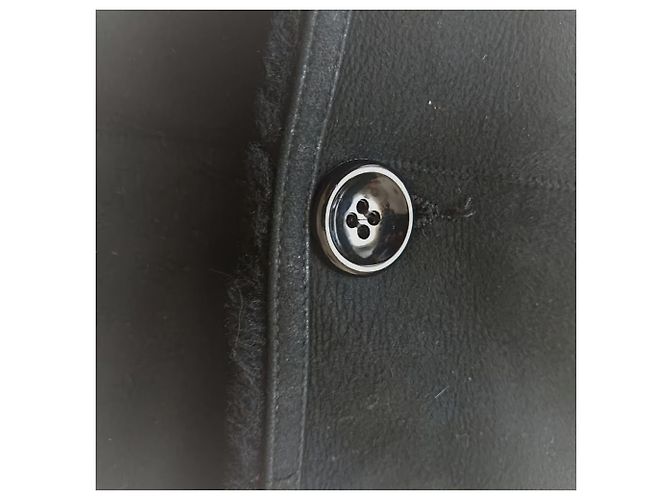 Autre Marque Abrigo de cuero GANT negro - vista 6
