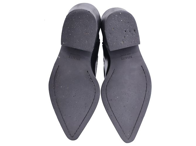 Khaite Charleston Overknee-Stiefel aus schwarzem Kalbsleder - Ansicht 5