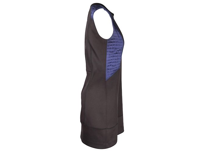 Minikleid mit Farbblockmuster von Sandro aus schwarzem Polyester - Ansicht 2