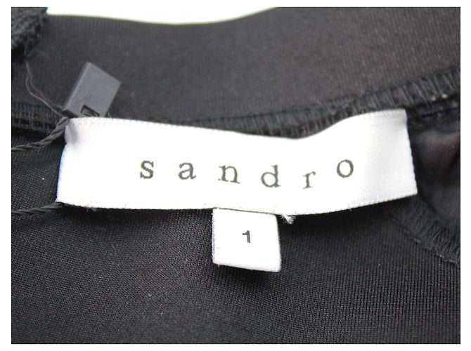 Minikleid mit Farbblockmuster von Sandro aus schwarzem Polyester - Ansicht 5