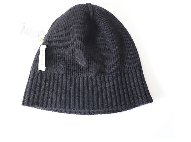 Gorro de malha Burberry em caxemira preta Preto - vista 4
