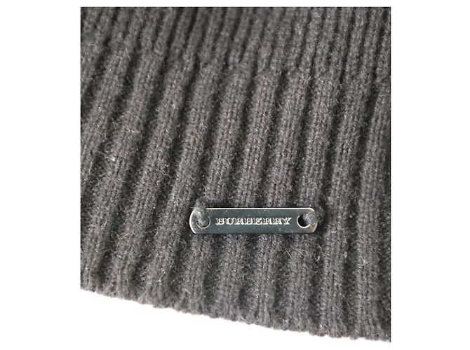 Gorro de malha Burberry em caxemira preta Preto - vista 5