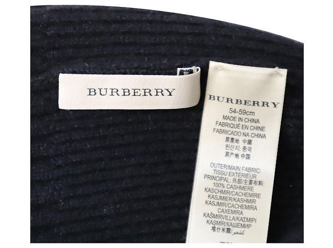 Gorro de malha Burberry em caxemira preta Preto - vista 6