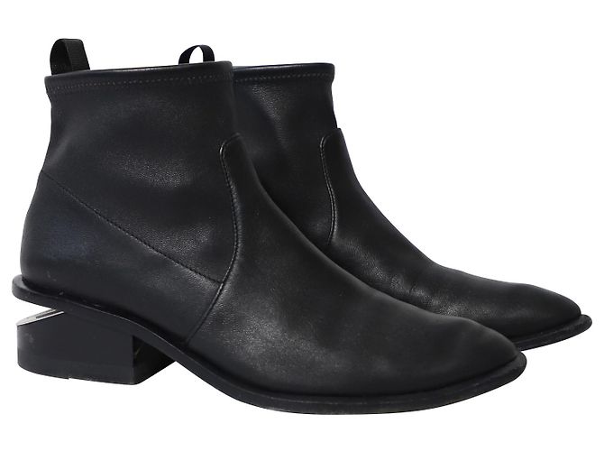 Stivaletti Alexander Wang Kori Cutout In Pelle Nera Nero - vista 3
