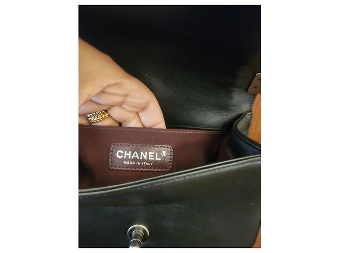 Chanel Mini Boy Tasche Leder Schwarz - Ansicht 5