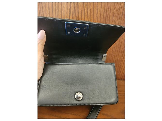 Chanel Mini Boy Tasche Leder Schwarz - Ansicht 6