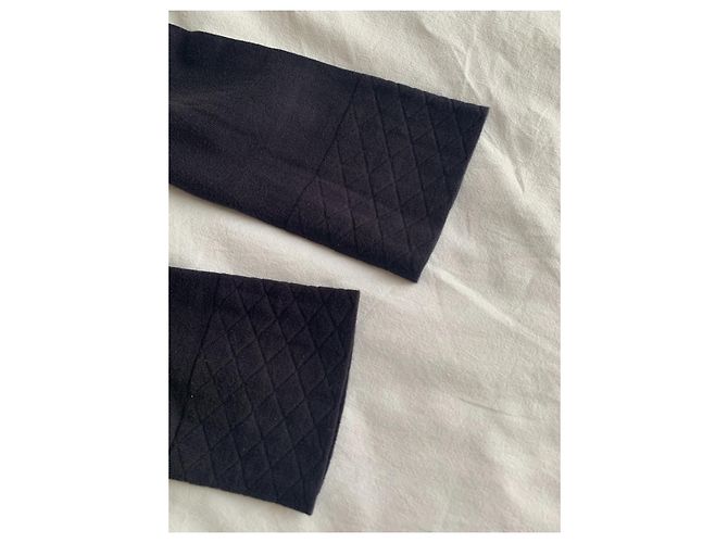 Top Chanel de algodón negro con mangas 3/4 - vista 5