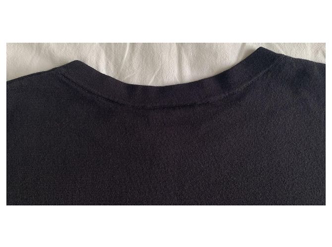 Top Chanel de algodón negro con mangas 3/4 - vista 7