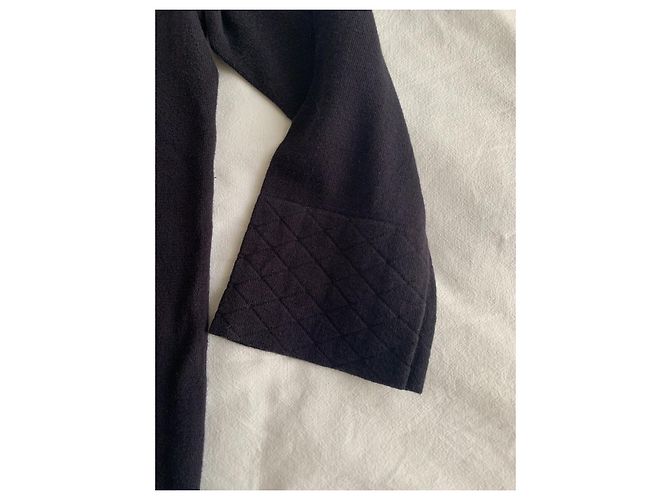 Top Chanel de algodón negro con mangas 3/4 - vista 8