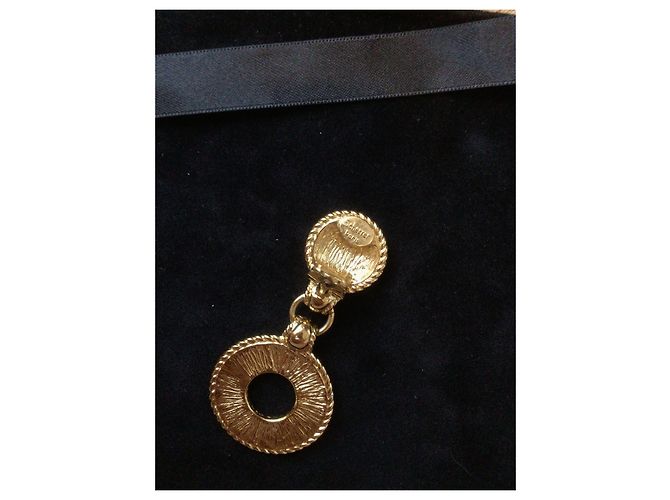 Orecchini Jean Louis Scherrer con Logo Dorati D'oro - vista 2