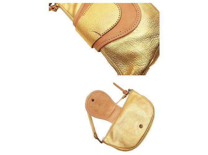 Hogan Pelle Oro Beige Det. Borsa a tracolla con cerniera Borsa superiore D'oro - vista 6