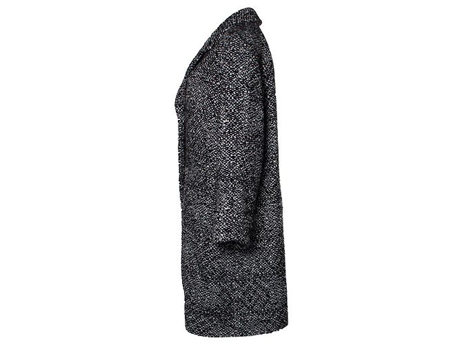 Chanel, Wool tweed sequinned coat Black - view 2