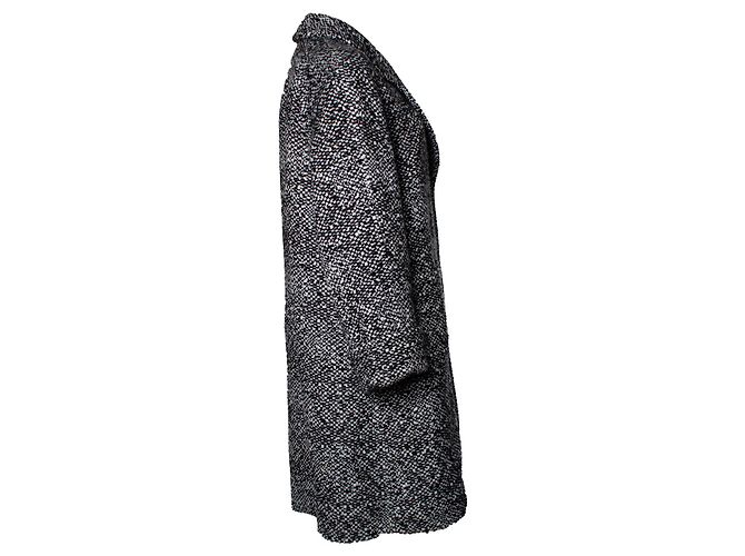 Chanel, Wool tweed sequinned coat Black - view 4