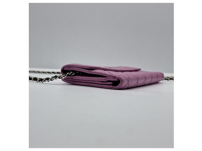 Carteira Chanel com corrente Timeless Classique acolchoada rosa Fuschia - vista 6