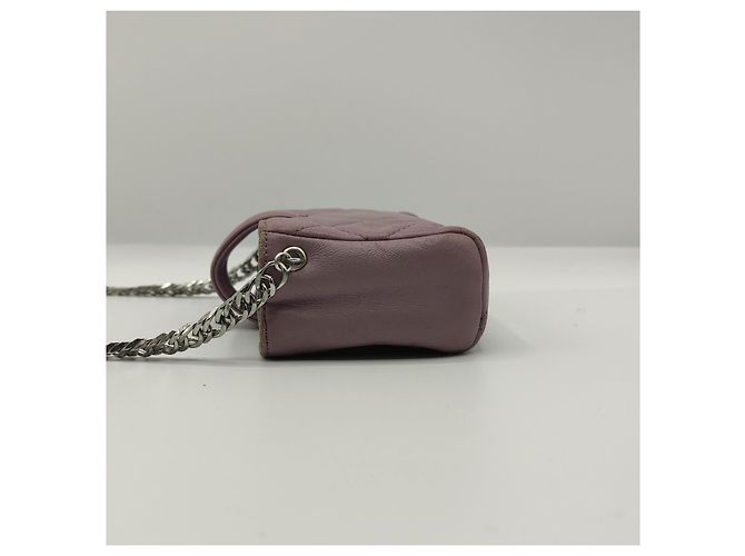Carteira Chanel com corrente Timeless acolchoado rosa fuschia - vista 14