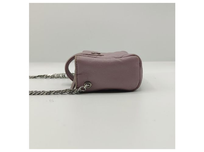 Carteira Chanel com corrente Timeless acolchoado rosa fuschia - vista 16