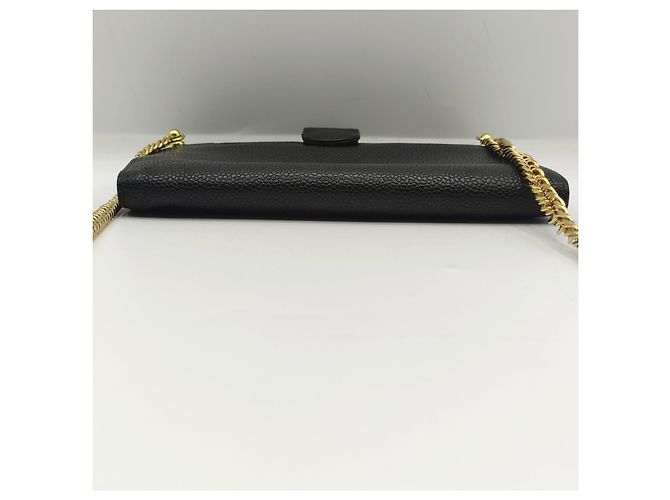 Portafoglio Chanel on Chain foderato CC in pelle martellata nera Nero - vista 12
